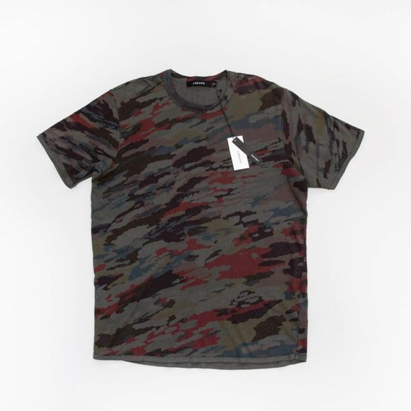 J BRAND Camo Military Green Sheer - Picture 1 of 4